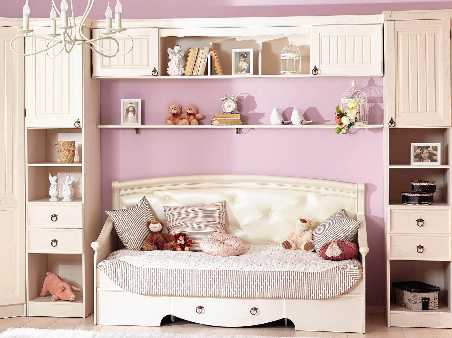 модульная мебель в детскую для девочки